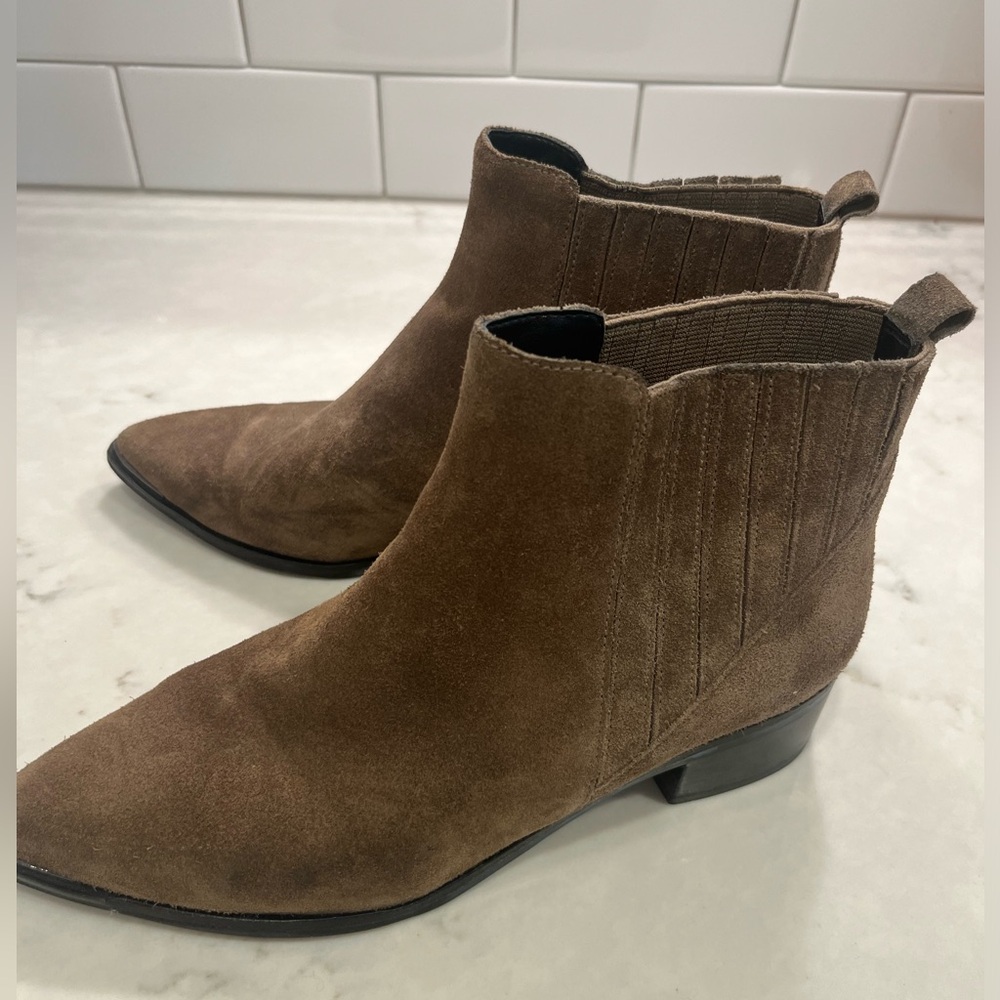 Mark Fisher Bootie in Brown/Taupe Suede